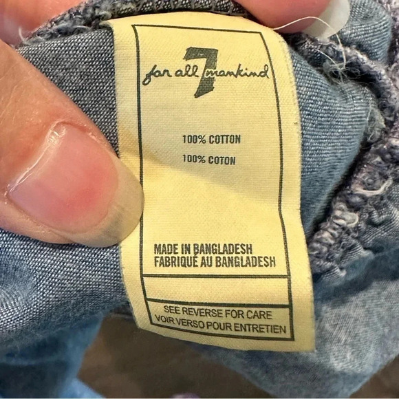 7 For All Mankind Little Girl Lightweight Stone Wash Denim Dress Size 4T - Picture 7 of 10